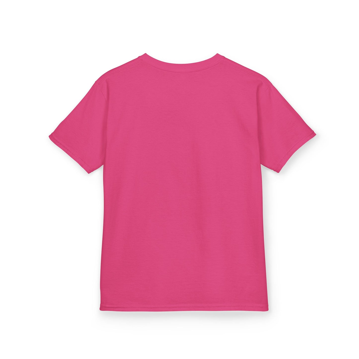 Hot pink plain t-shirt back view by Ink & Thread UK showing quality construction and fit