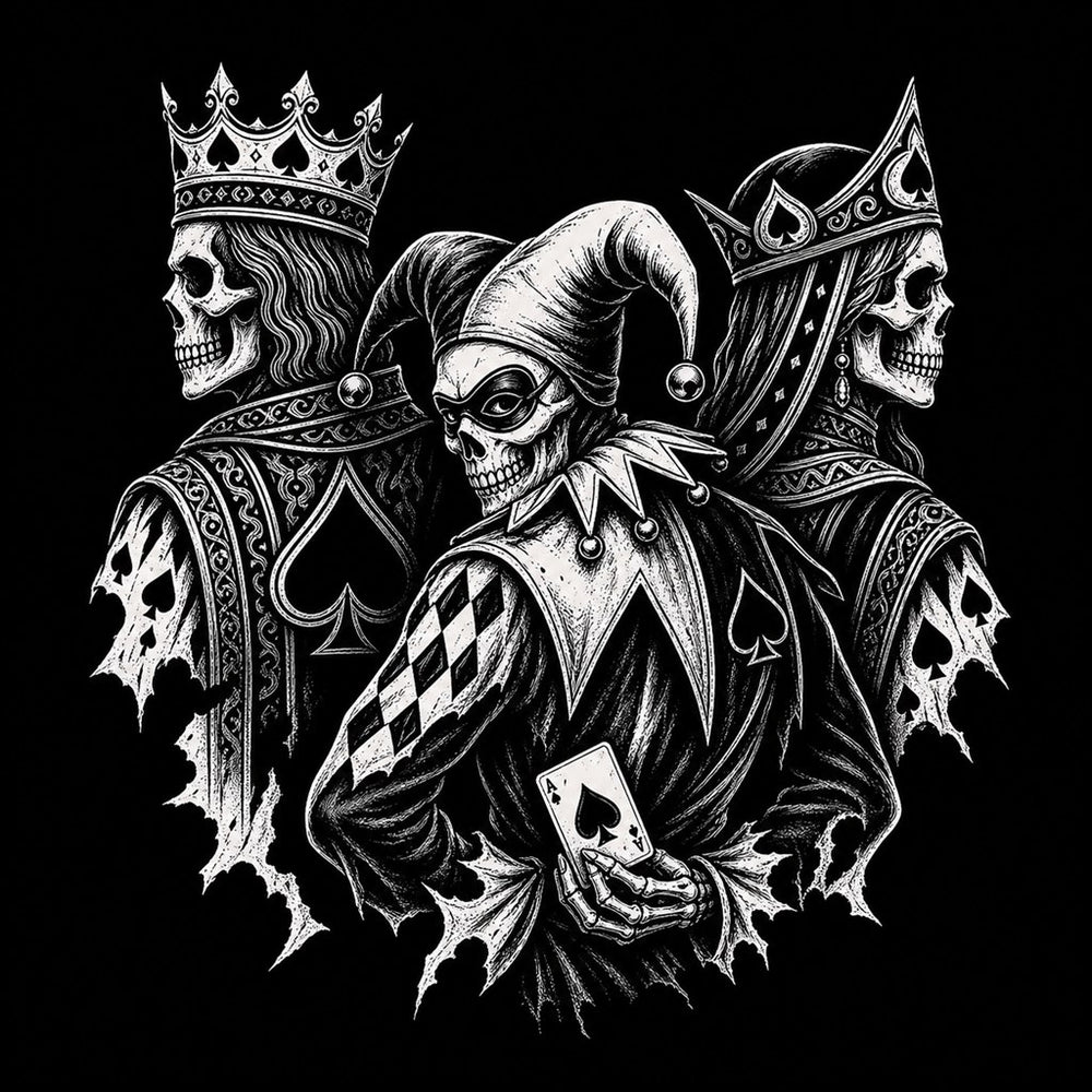 Masked Jack illustration for the Jack of Spades meaning article, Ink & Thread
