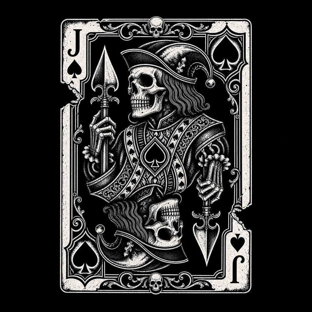 T-shirt design for the Jack of Spades meaning article, Ink & Thread