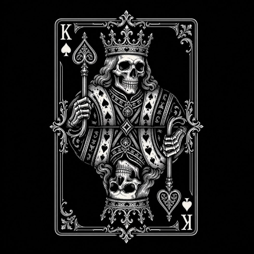 T-shirt design for the King of Spades meaning article, Ink & Thread