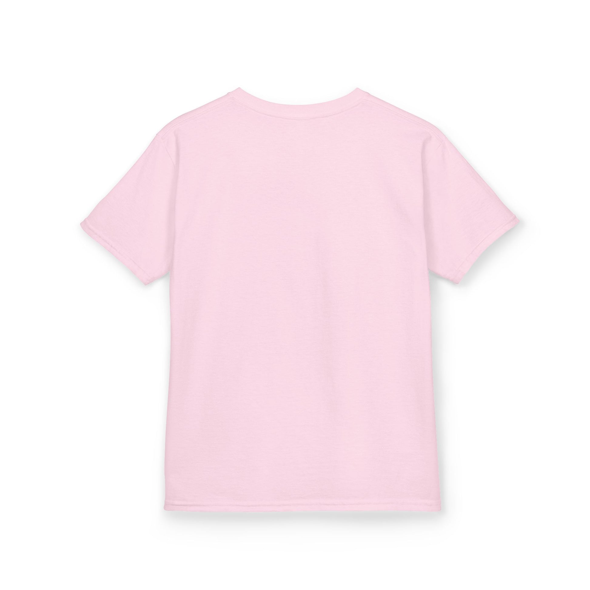 Light pink Sugar Rush t-shirt back view showing quality construction and fit by Ink & Thread UK