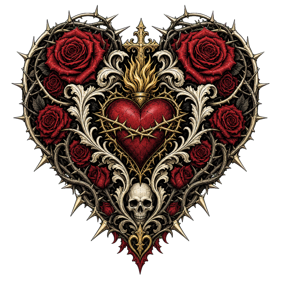 Heart of Thorns T-shirt artwork
